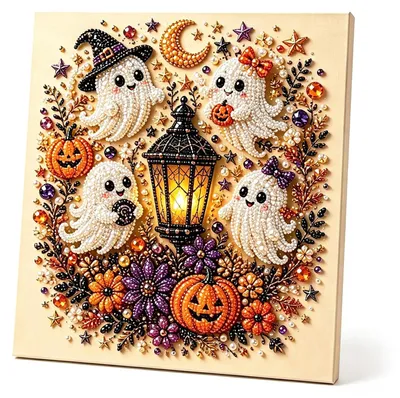 Produktbild von Diamant-Malerei Set Geist Motiv - DIY Bastelset für Erwachsene - 30x40 cm