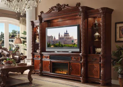 Produktbild von Designer Wohnzimmer TV Anbauwand Medienwand Fernsehwand Fernsehschrank Wohnwand