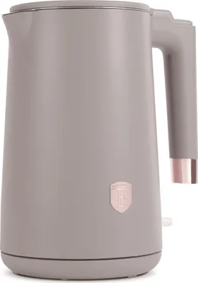 Produktbild von Berlinger Haus Doppelwandiger Wasserkocher, 1,7 l, Edelstahl, Trockengehschutz, 360°-Drehsockel, Schnellaufheizung, Farbe: Matt-Taupe
