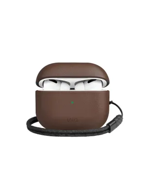 Image de Étui en cuir original UNIQ TERRA pour Airpods (3rd Gen), marron