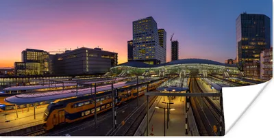 Produktbild von MuchoWow® Poster Bahnhof - Utrecht - Zug 40x20 cm - Poster für die Wand - Poster Schlafzimmer