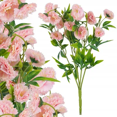 Obrázek produktu pro Topoblu Umělé karafiáty Růžové 36 cm Kytice Ruscus