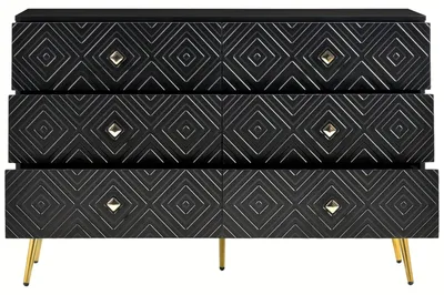 Immagine prodotto di Comodino - Cassettiera - Comò - Mobile contenitore - Cassettiera - Sei cassetti - Design moderno - 120x40x80 cm