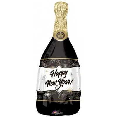 Produktbild von amscan® 1843501 Folienballon Silvester Sektflasche - 36 x 91 cm