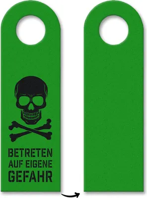 Produktbild von 3x Betreten eigene Gefahr Türhänger Türanhänger Türschild
