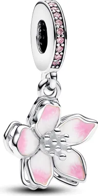 A close-up studio shot of a Pandora charm.