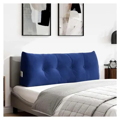 Produktbild von Samt-Rückenkissen Polizeiblau 120x24x50cm, Ergonomisch und Praktisch für Wohnzimmer und Büro