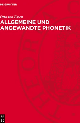Produktbild von Allgemeine und angewandte Phonetik