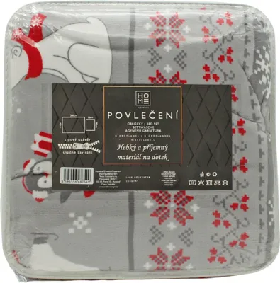 Obrázok produktu pre HOME ELEMENTS Mikroflanelové obliečky na jednolôžko, Zimné zvieratká