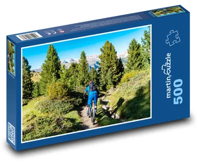 Obrázok produktu pre Puzzle 500 Cyklista v lese - martinpuzzle
