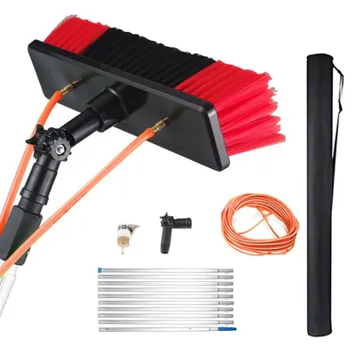 Produktbild von Teleskopstange 5-10 m mit Reinigungsbürste für Solarpanels und Fenster