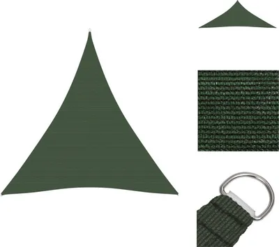 Produktbild von vidaXL Sonnensegel 160 g/m² Dunkelgrün 5x6x6 m HDPE -  Sonnenschirme & Sonnenschutze
