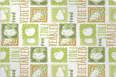 Produktbild von Küchenmatte 100x150 cm Vinylmatte Bodenmatte Dekoration -Obst und Gemüse