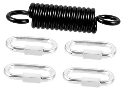 Produktbild von Robustes Hängesessel-Zugfeder-Set mit Verbindungslringen für Schaukelstuhl und Hängematte