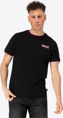 Image de T-shirt homme coupe slim QUIN Black/Red/White L Lonsdale