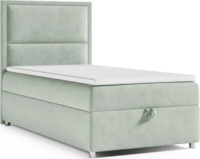 Produktbild von Best for Home Boxspringbett mit Bettkasten Trinity K11-SINGLE 80x200 Bonellfederkern inkl. Topper - Mintgrun
