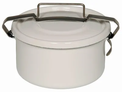 Vorratsdose rund, 0,75 l, Ø 14 cm, Höhe 8 cm, weiß