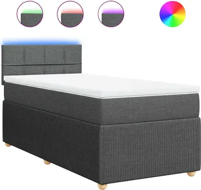 Obrázok produktu pre vidaXL Boxspring posteľ s matracom Tmavo šedá 100x200 cm Látka