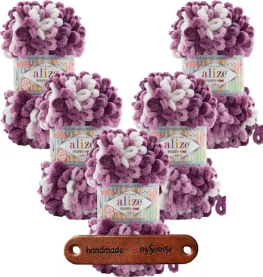 Produktbild von 5 x ALIZE Puffy Fine Color 8056 mit Label