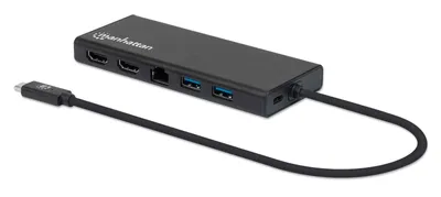 Produktbild von Manhattan USB 3.2 USB-C/Dual-HDMI Multiport-Adapter