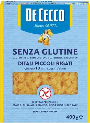 Produktbild von De Cecco glutenfrei Ditali Piccoli Rigati 400g