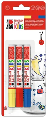 Obrázok produktu pre Marabu 0125000000082, Modrá, Červená, Žltá, Viacfarebný, 3 farba/farieb, 1 mm, 3 mm, 160 °C