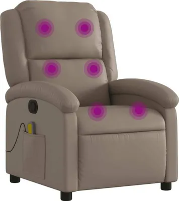 Produktbild von vidaXL Massagesessel Cappuccino-Braun Kunstleder