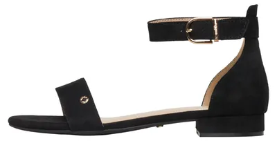 Produktbild von s.Oliver Damen Sandalen – Leder-Optik, Logo-Platte, Dornschließe
