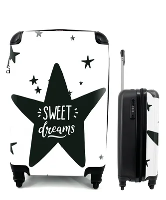 Produktbild von MuchoWow® Koffer Handgepäck Trolley Rollkoffer Kleine Reisekoffer mit 4 Rollen - Zitat - Sterne - Kind - Jungen - Mädchen - Baby - Cabin Size < 55x40x23 cm & 55x40x20 cm - Kinderkoffer - Kabinenkoffer - Boardgepäck - Reise-Box - Reisekoffer - Reisegepäck - Koffer mit Bild - Trolley für Kinder