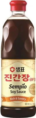 Immagine prodotto di SEMPIO Salsa di soia 860 ml Jin Gold F3 | Salsa di soia coreana | senza l'uso di tecniche di modificazione genetica