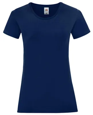 Produktbild von Fruit of the Loom - "Iconic" T-Shirt für Damen, Gekämmte Baumwolle LT5720 (S) (Marine)