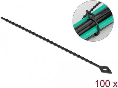 Immagine prodotto di DELOCK Blitzbinder L 150 x B 2,4 mm schwarz 100 Stück