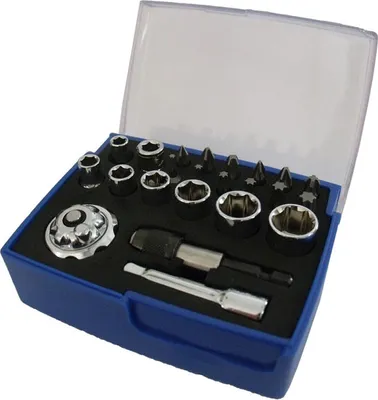 Produktbild von Finger Ratschen Set 1/4 Zoll 23 tlg.