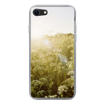 Produktbild von MuchoWow® Handyhülle Schutzhülle Hülle für iPhone 8 Blumen - Weiß - Frühling Silikon Softcase Handy Hülle - Schutzhaube