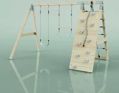 Produktbild von OutdoorToys Klettergerüst Waschbär aus Holz in Grün Mintgrün