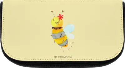 Produktbild von Mr. & Mrs. Panda kulturtäschchen Biene Blume - Gelb Pastell - Geschenk, kosmetiktäschchen, Make-up Organizer, Täschchen, aufbewahrungstasche, Kosmetiktasche
