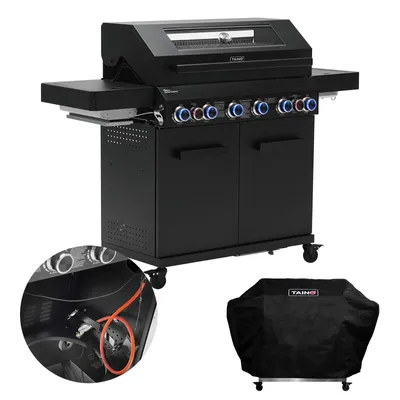 Produktbild von TAINO PLATINUM YAMARA DARK 6+2 Gasgrill Stahl 6 Brenner Sear-Burner Backburner