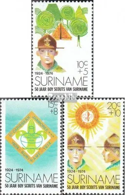 Produktbild von Briefmarken Suriname 1974 Mi 677-679 (kompl.Ausg.) postfrisch Pfadfinderwesen in Surinam