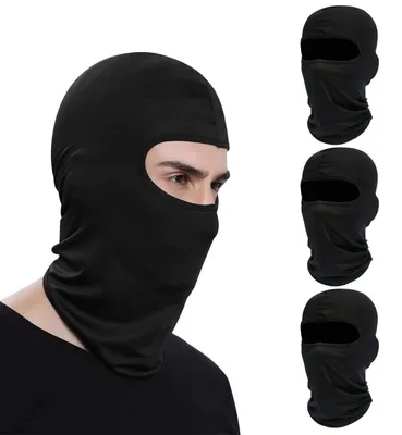 Produktbild von Sturmhaube Balaclava UV Schutz Gesichtsmasken 4 Stück Schwarz Herren Damen Winddicht Multifunktional für Outdoor-Sport