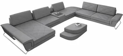 Produktbild von XXL Stoff Wohnlandschaft Bari U-Form