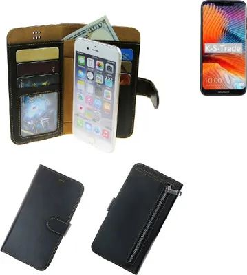 Produktbild von K-S-Trade Schutz Hülle kompatibel mit Doogee BL5500 Lite Klapphülle Case Phone cover Slim Handytasche Handy Hülle schwarz aus Kunstleder (1 Stk)