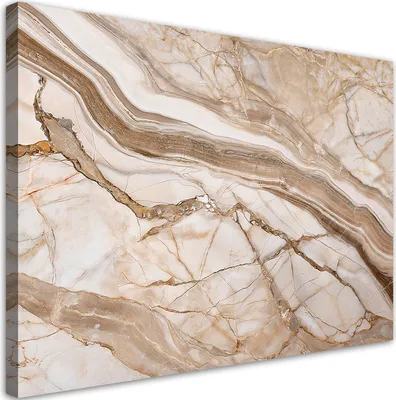 Image de Toile marbre brun-beige, abstrait 120x80 Feeby Beige image pour le mur prête à accrocher