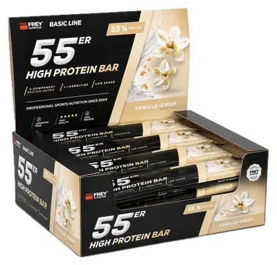 Produktbild von Frey Nutrition 55er Protein Bar 20x50g Vanille-Crisp