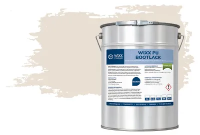 Produktbild von Wixx PolyurethanBootlack Deckend Hochglanz - RAL 9001 | Cremeweiß - 1L