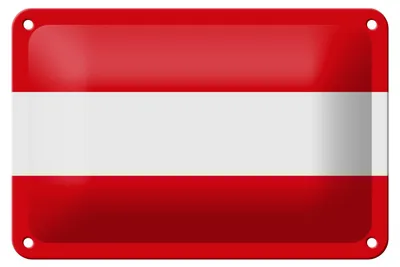 Produktbild von Blechschild Flagge Österreich 18x12cm Flag of Austria