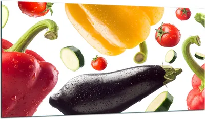 Produktbild von Herdabdeckplatte Glaskeramikkochfeld-Abdeckung Spritzschutz Glas 90x52 Gemüse