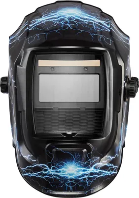 Produktbild von SucceBuy Automatischer Schweißhelm, 93x43 mm True-Color-Display, Solar-Schweißmaske mit 2 Lichtbogensensoren, DIN 4/9-13 für WIG-, MIG- und ARC-Schweißarbeiten – CRIUS-Serie (blaues Blitzdesign)