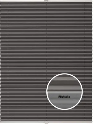 Produktbild von Plissee Thermo Klemmfix ohne Bohren Farbe: Dunkelgrau, Größe: 100x210 cm