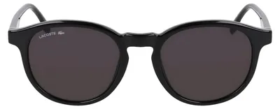Productafbeelding van Lacoste L6030S N, zwarte zonnebril, model voor zowel mannen als vrouwen, met de afmetingen 50/21/145