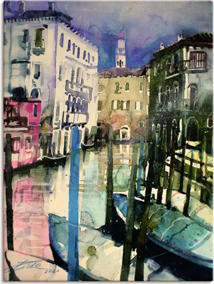 Produktbild von ARTland Leinwandbild Venedig, Fondamenta Malcanton Größe: 30x40 cm